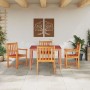 Conjunto de Comedor de Jardín 5 pcs Marrón en Mesas de jardín | Comprar online en Foru.es