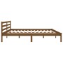 Estructura de cama madera maciza de pino marrón miel 200x200 cm de vidaXL, Camas y somieres - Ref: Foro24-810453, Precio: 118...