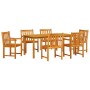 Conjunto de Comedor de Jardín 7 pcs Marrón en Mesas de jardín | Comprar online en Foru.es