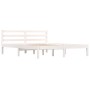 Estructura de cama madera maciza de pino blanco 150x200 cm de vidaXL, Camas y somieres - Ref: Foro24-810436, Precio: 98,32 €,...