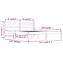 Estructura de cama madera maciza de pino blanco 150x200 cm de vidaXL, Camas y somieres - Ref: Foro24-810436, Precio: 98,32 €,...