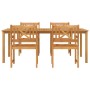 Conjunto de Comedor de Jardín 5 pcs Marrón en Mesas de jardín | Comprar online en Foru.es