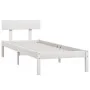 Estructura de cama madera maciza de pino blanca 100x200 cm de vidaXL, Camas y somieres - Ref: Foro24-810138, Precio: 75,42 €,...