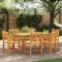 Conjunto de Comedor de Jardín 7 pcs Marrón en Mesas de jardín | Comprar online en Foru.es