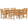 Conjunto de Comedor de Jardín 7 pcs Marrón en Mesas de jardín | Comprar online en Foru.es