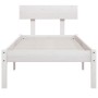 Estructura de cama madera maciza de pino blanca 100x200 cm de vidaXL, Camas y somieres - Ref: Foro24-810138, Precio: 103,19 €...
