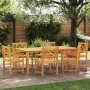Conjunto de Comedor de Jardín 7 pcs Marrón en Mesas de jardín | Comprar online en Foru.es