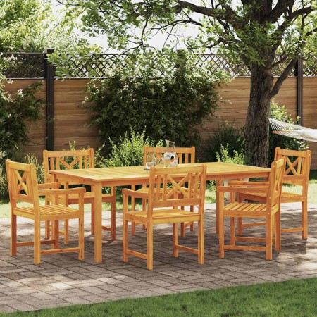 Conjunto de Comedor de Jardín 7 pcs Marrón en Mesas de jardín | Comprar online en Foru.es