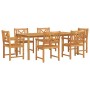 Conjunto de Comedor de Jardín 7 pcs Marrón en Mesas de jardín | Comprar online en Foru.es