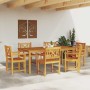 Conjunto de Comedor de Jardín 7 pcs Marrón en Mesas de jardín | Comprar online en Foru.es