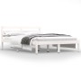 Estructura de cama madera maciza de pino blanco 135x190 cm de vidaXL, Camas y somieres - Ref: Foro24-810406, Precio: 103,66 €...