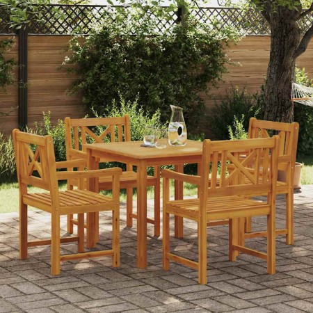 Conjunto de Comedor de Jardín 5 pcs Marrón en Mesas de jardín | Comprar online en Foru.es