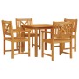 Conjunto de Comedor de Jardín 5 pcs Marrón en Mesas de jardín | Comprar online en Foru.es