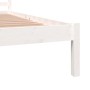 Estructura de cama madera maciza de pino blanco 135x190 cm de vidaXL, Camas y somieres - Ref: Foro24-810406, Precio: 103,66 €...