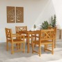 Conjunto de Comedor de Jardín 5 pcs Marrón en Mesas de jardín | Comprar online en Foru.es