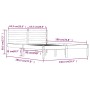 Estructura de cama madera maciza de pino blanco 135x190 cm de vidaXL, Camas y somieres - Ref: Foro24-810406, Precio: 103,66 €...