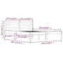 Estructura de cama madera maciza de pino blanco 135x190 cm de vidaXL, Camas y somieres - Ref: Foro24-810406, Precio: 103,03 €...
