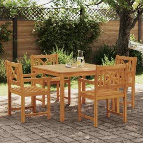 Conjunto de Comedor de Jardín 5 pcs Marrón en Mesas de jardín | Comprar online en Foru.es