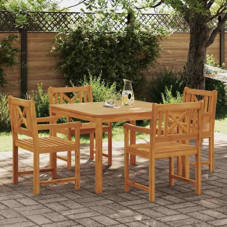 Conjunto de Comedor de Jardín 5 pcs Marrón en Mesas de jardín | Comprar online en Foru.es