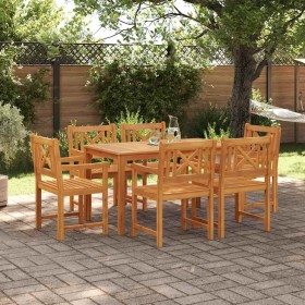 Conjunto de Comedor de Jardín 7 pcs Marrón en Mesas de jardín | Comprar online en Foru.es