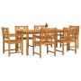 Conjunto de Comedor de Jardín 7 pcs Marrón en Mesas de jardín | Comprar online en Foru.es