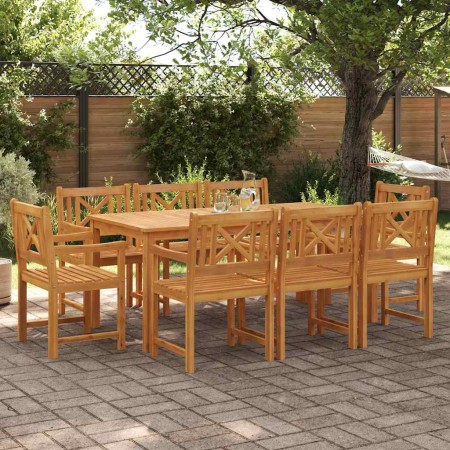 Conjunto de Comedor de Jardín 9 pcs Marrón en Mesas de jardín | Comprar online en Foru.es