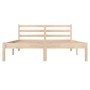 Estructura de cama madera maciza de pino 135x190 cm de vidaXL, Camas y somieres - Ref: Foro24-810405, Precio: 101,91 €, Descu...