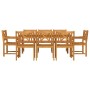 Conjunto de Comedor de Jardín 9 pcs Marrón en Mesas de jardín | Comprar online en Foru.es