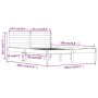 Estructura de cama madera maciza de pino 135x190 cm de vidaXL, Camas y somieres - Ref: Foro24-810405, Precio: 101,91 €, Descu...