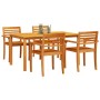 Conjunto de Comedor de Jardín 5 pcs Marrón en Mesas de jardín | Comprar online en Foru.es