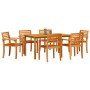 Conjunto de Comedor de Jardín 7 pcs Marrón en Mesas de jardín | Comprar online en Foru.es