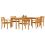 Conjunto de Comedor de Jardín 9 pcs Marrón en Mesas de jardín | Comprar online en Foru.es