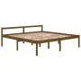 Cama personas mayores madera maciza pino marrón miel 200x200 cm de vidaXL, Camas y somieres - Ref: Foro24-810637, Precio: 137...