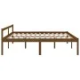 Cama personas mayores madera maciza pino marrón miel 200x200 cm de vidaXL, Camas y somieres - Ref: Foro24-810637, Precio: 137...