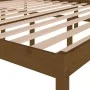 Cama personas mayores madera maciza pino marrón miel 200x200 cm de vidaXL, Camas y somieres - Ref: Foro24-810637, Precio: 137...