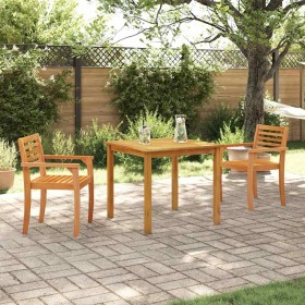 Conjunto de Comedor de Jardín 3 pcs Marrón en Mesas de jardín | Comprar online en Foru.es