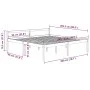 Cama personas mayores madera maciza pino marrón miel 200x200 cm de vidaXL, Camas y somieres - Ref: Foro24-810637, Precio: 137...