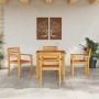 Conjunto de Comedor de Jardín 5 pcs Marrón en Mesas de jardín | Comprar online en Foru.es