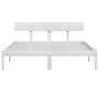 Estructura de cama madera maciza de pino blanco 135x190 cm de vidaXL, Camas y somieres - Ref: Foro24-810123, Precio: 134,16 €...