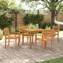 Conjunto de Comedor de Jardín 5 pcs Marrón en Mesas de jardín | Comprar online en Foru.es