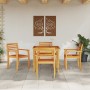 Conjunto de Comedor de Jardín 5 pcs Marrón en Mesas de jardín | Comprar online en Foru.es