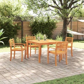 Conjunto de Comedor de Jardín 5 pcs Marrón en Mesas de jardín | Comprar online en Foru.es