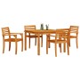 Conjunto de Comedor de Jardín 5 pcs Marrón en Mesas de jardín | Comprar online en Foru.es
