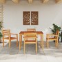 Conjunto de Comedor de Jardín 5 pcs Marrón en Mesas de jardín | Comprar online en Foru.es