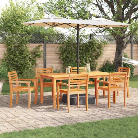 Conjunto de Comedor de Jardín 7 pcs Marrón en Mesas de jardín | Comprar online en Foru.es