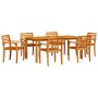 Conjunto de Comedor de Jardín 7 pcs Marrón en Mesas de jardín | Comprar online en Foru.es