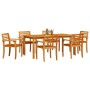 Conjunto de Comedor de Jardín 7 pcs Marrón en Mesas de jardín | Comprar online en Foru.es