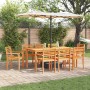 Conjunto de Comedor de Jardín 9 pcs Marrón en Mesas de jardín | Comprar online en Foru.es