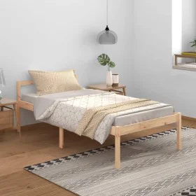 Bed for seniors solid pine wood 100x200 cm by vidaXL, Beds and slatted bases - Ref: Foro24-810604, Price: 112,84 €, Discount: %