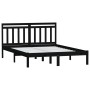 Estructura de cama de madera maciza de pino negro 140x190 cm de vidaXL, Camas y somieres - Ref: Foro24-3100573, Precio: 160,2...
